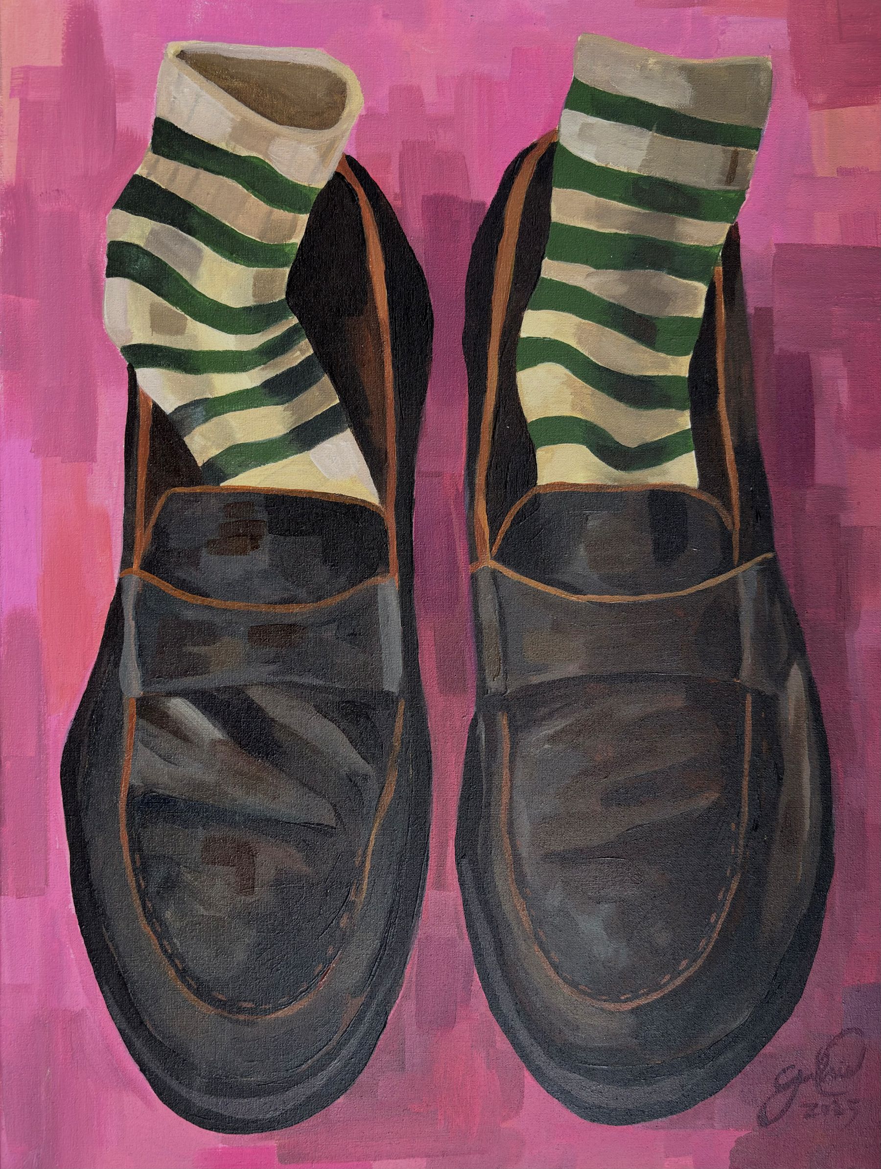 Tive que usar tuas meias